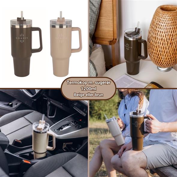 Nordic termokop m/sugerør 1200ml