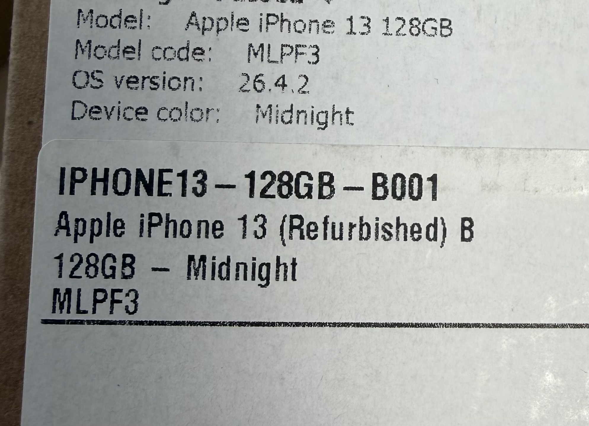 Apple iPhone 13 128gb midnight